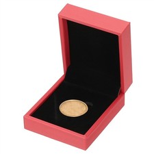 Coin Display Box, Coin Presentation Display Box Square Fit 29mm Coin, Red