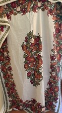 Vintage Harvest Thanksgiving Tablecloth 70x50 Pumpkin Corn Fall Festive