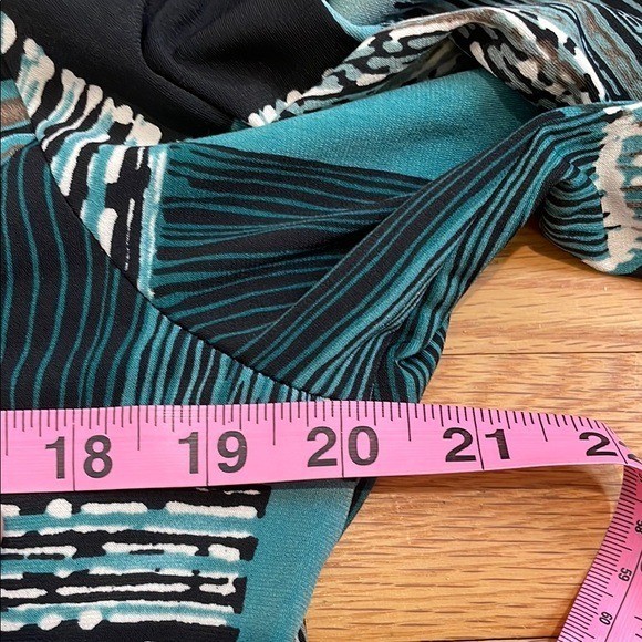 N Touch Womens Abstract Patchwork Top Size L Y2K … - image 7