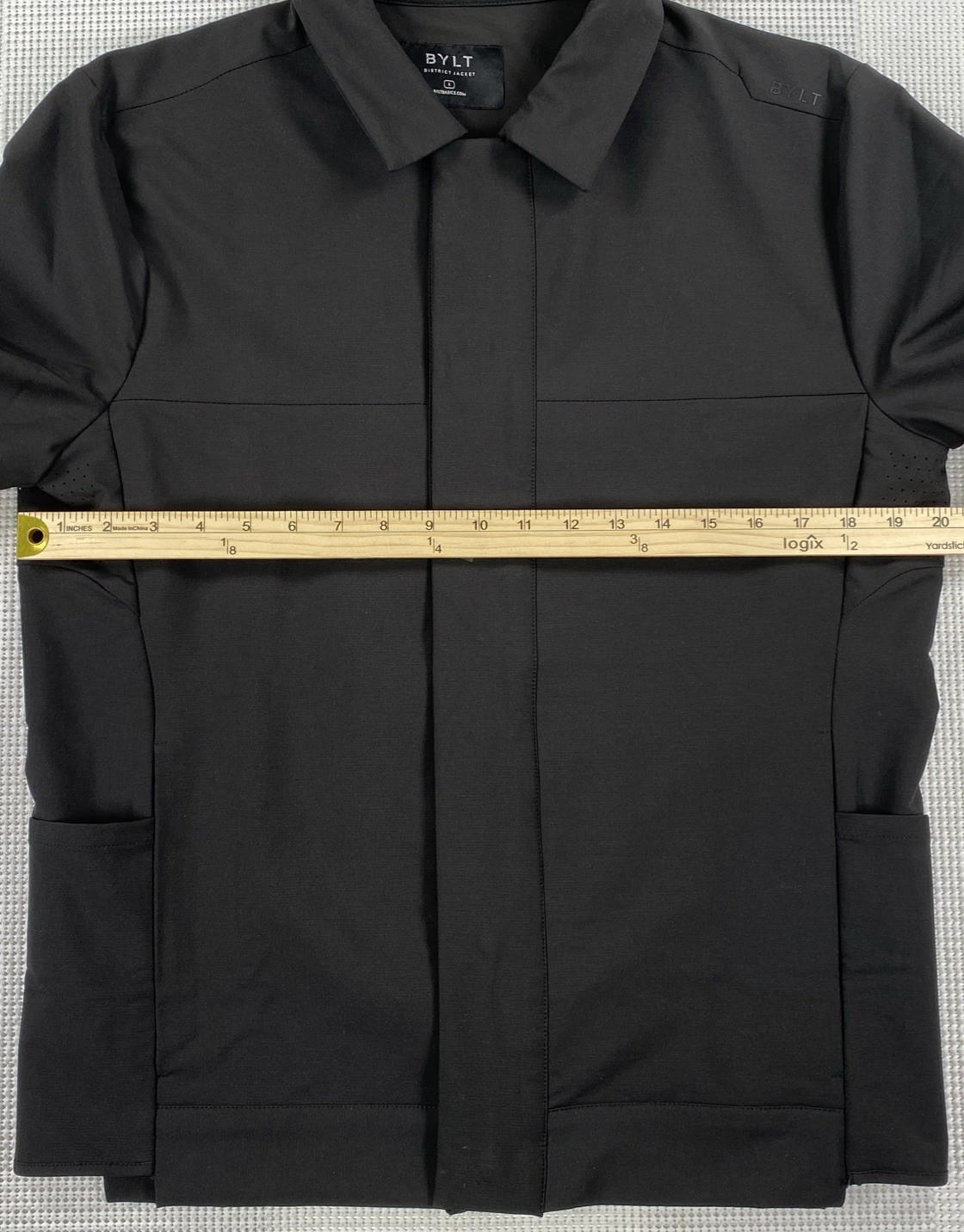 BYLT District Jacket Black Snap Button Softshell … - image 3