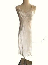 Vintage pink Lace Trim Night Gown/Slip Dress