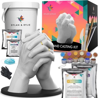 Dylan & Rylie Hand Casting Kit for Couples with Base - Includes everything -NEW