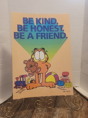 Vintage Argus Garfield Be Kind Be Honest Be A Friend Poster 300-62712