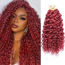 99J Burgundy Crochet Hair Natural Wave 100 Human Hair Miracle Knots 50g/pack