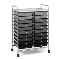 20 Drawers Rolling Storage Cart Art Craft Organizer on Wheels Multipurpose