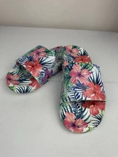 Women’s Size 7-8 Time & Tru Floral Slide Slip On Shoe New