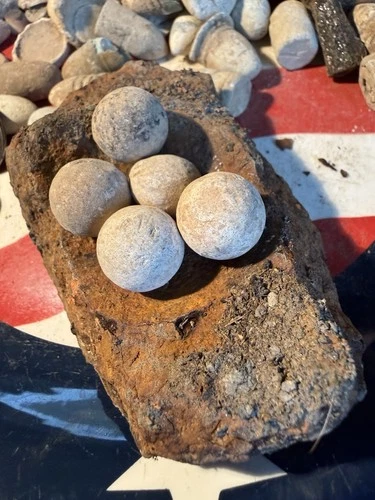 Dug Civil War 💥 🇺🇸 💣 Cannonball Frag W Case Shot Chancellorsville