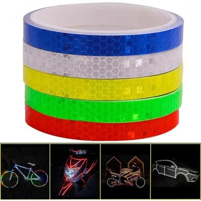 MARKENLOS Reflektorfolie Reflexband Selbstklebend Reflektierend Klebeband 10mm/20mm x 8M