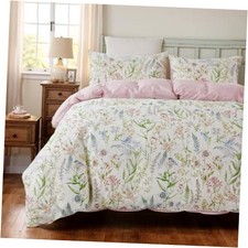 Size Duvet Cover Set, 3 Pieces, 100 Cotton Floral Duvet Cover Queen Pink