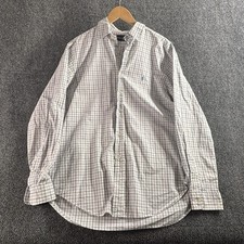 Ralph Lauren Shirt Mens Large Blue Plaid Button Down Long Sleeve Classic Fit
