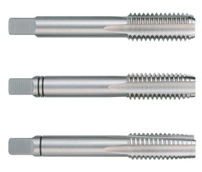 Set Di 3 Maschi A Mano HSS M3 X 0,5 Per Filettatura Sinistrorsa, DIN352, Alta Qualità, Preforatore, Medio E Finitore