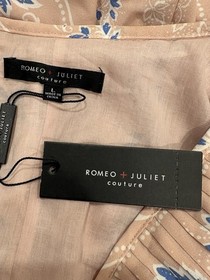Romeo & Juliet Couture NWT Blush Pleated/Ruffled Neck Sleeveless Pantsuit  L