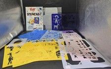 Lot Of 18 Sheets And A Book Stencils Plaid Stencil Mania