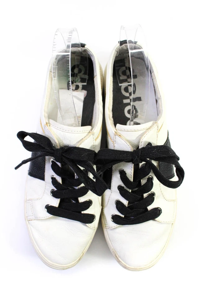 Dolce Vita Mujer Tavina Cuero Contraste Zapatillas bajas Negro Blanco Talla 10 Foto 2 de 4