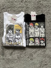 JoJo's Bizarre Adventure Part 5 Long Sleeve T-Shirts Set Black & White Size M