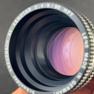 ultra rare SCHNEIDER AV XENOTAR 2.4-8 90mm HFT LENS Projection APERTURE 35mm