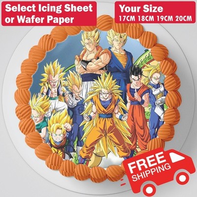 Dragon Ball Edible Cake Topper Personalised Image Birthday Party ...
