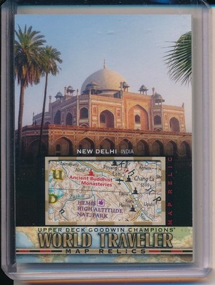 2021 Upper Deck Goodwin Champions World Traveler Map Relics New Delhi India