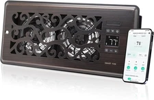 ✅ Register Booster Fan for 4" x 10" Register Holes, Quiet Vent Fan w/ Thermostat