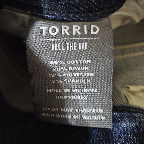 Torrid Jeans Womens Plus Size 24S Jegging Super Soft Dark Wash 3 Button Closure - Picture 5 of 6