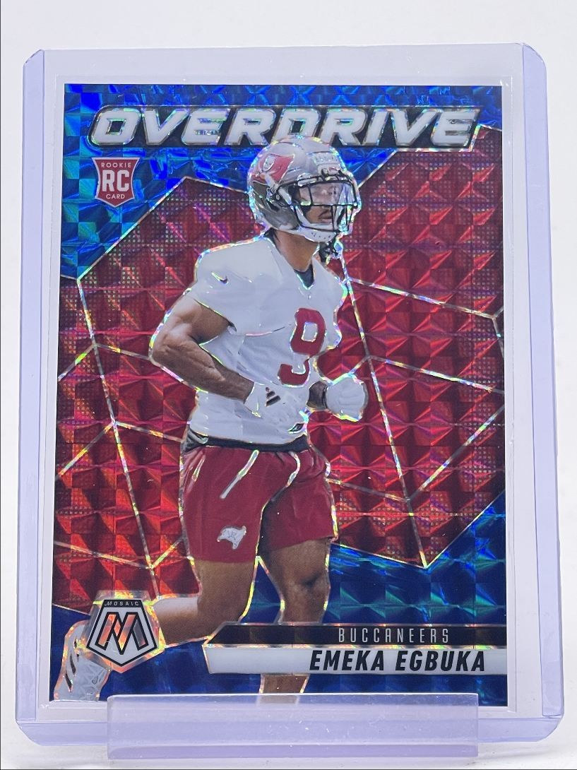EMEKA EGBUKA 2025 MOSAIC OVERDRIVE ROOKIE BLUE MOSAIC PRIZM RC /99 Q2045