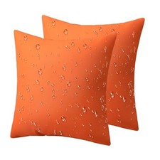 Pack of 2 Premium Dual Usage Outdoor Pillow 18" x 18" Pack of 2 Orange