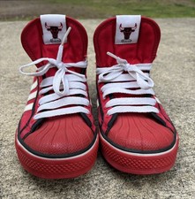 Adidas Chicago Bulls Windy City High Top Sneakers Red White NBA Men’s 10