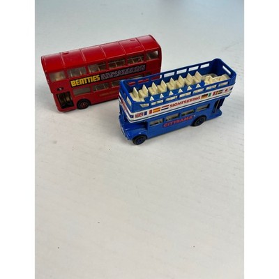 Lot of 2 Vintage Corgi Diecast London Double Decker Buses Beatties Toy Vehicles