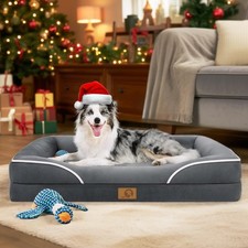 Homemate Dog Bed Large Sized Dog: 42x30 42.0"Lx30.0"Wx7.0"H, 00-Dark Grey