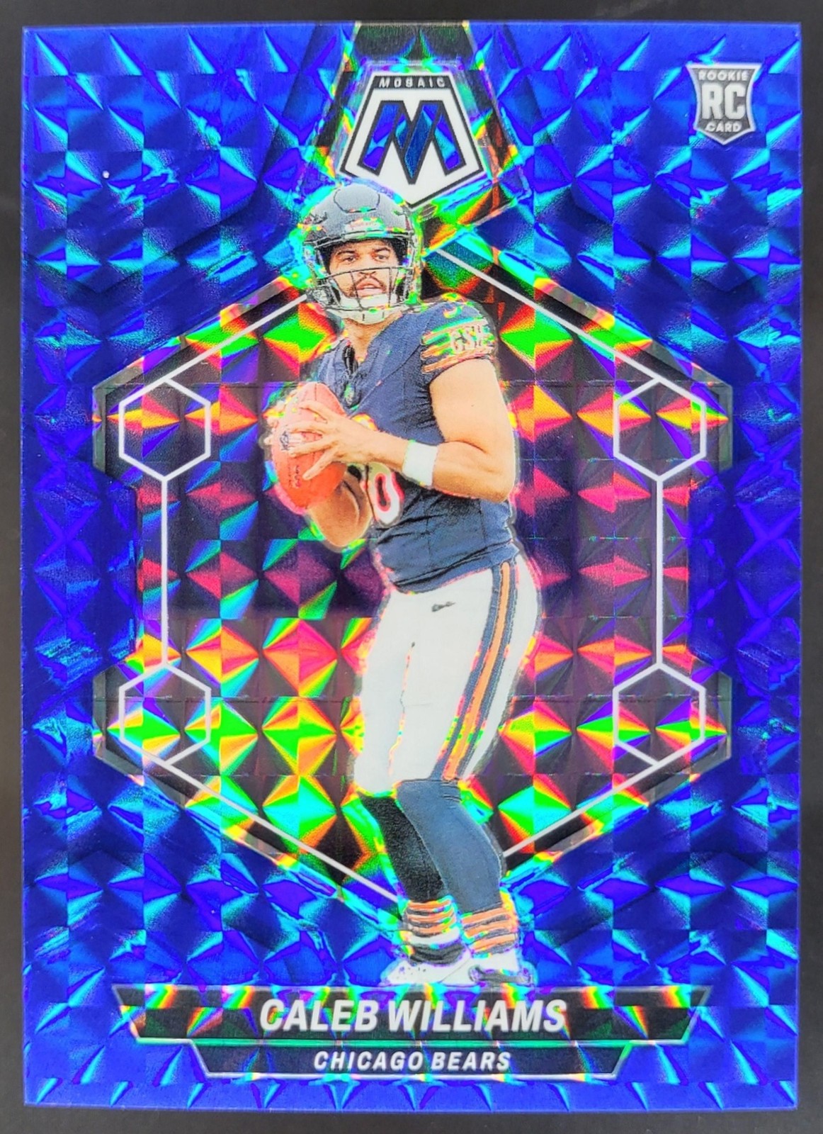 2024 Panini Mosaic Caleb Williams Blue Prizm /99 #301 RC Chicago Bears JS12