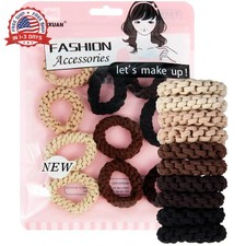 Braided Elastic Hair Ties 10 Pcs Multi Colors No Damage No Slip for Ponytails