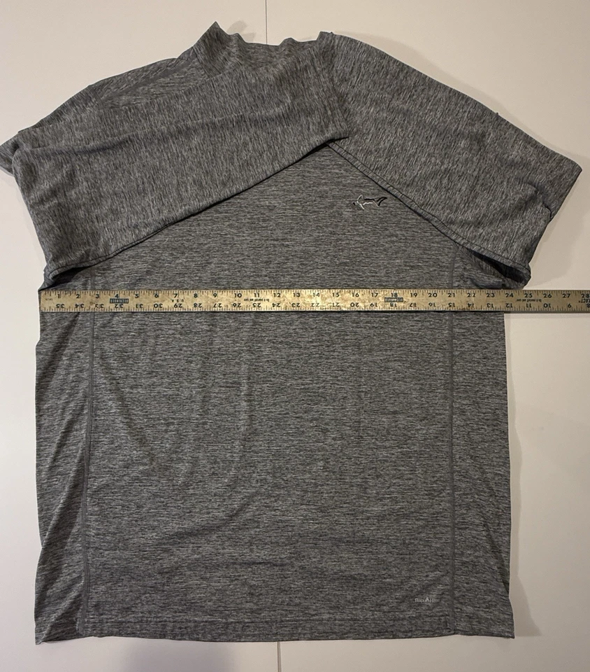 Greg Norman Play Dry Long Sleeve Mock Neck Gray Golf Shirt Men's Size XL SKU197 - Image 3 of 4