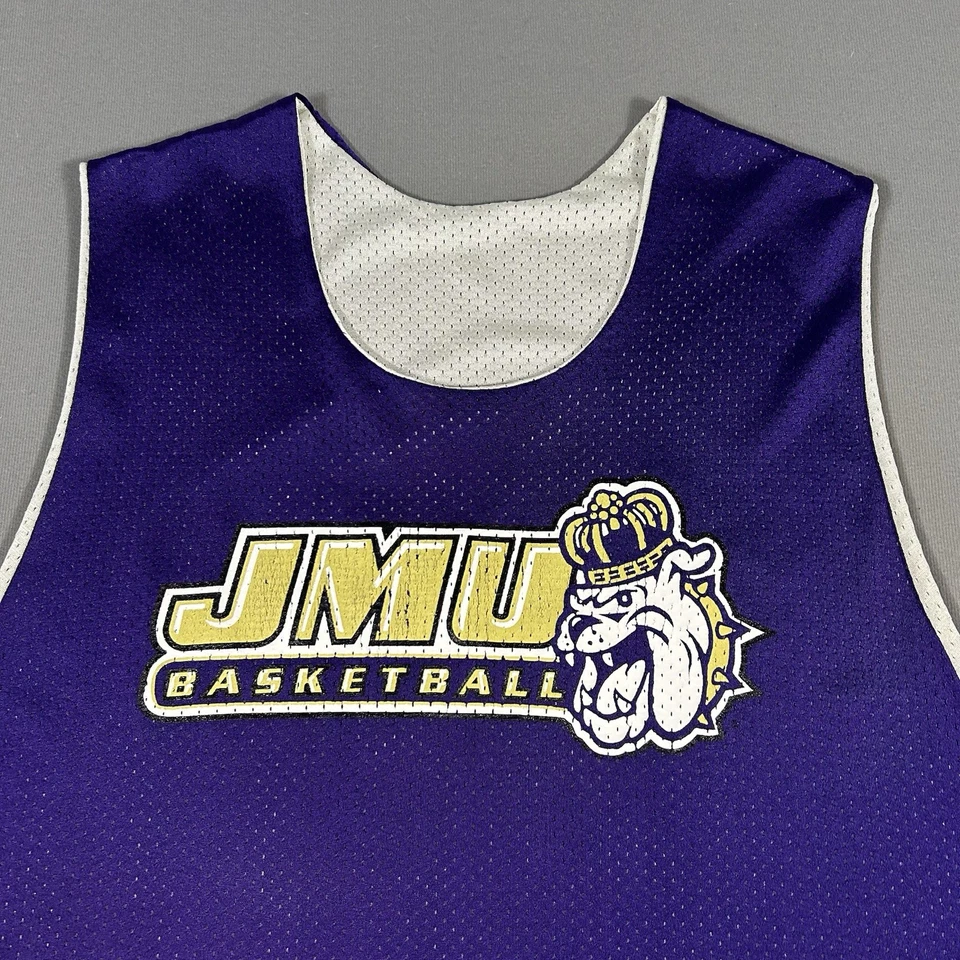 Camiseta deportiva de baloncesto JMU Dukes para hombre de gran longitud +2 emitida por el equipo de colección Russell EE. UU. Foto 3 de 4