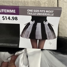Woman's Black  White Tutu - One Size/Universal