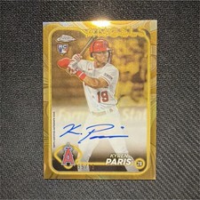 2024 Kyren Paris Topps Gilded Chrome Gold Autograph Rookie /99 #CGA-KP Angels