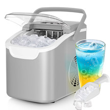 WAA Countertop Ice Maker - 26lbs/24H Portable Ice Machine w/ Self-Cleaning Black