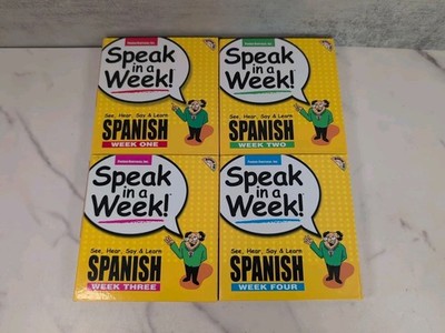 Speak in a Week! See, Hear, Say & Learn Spanish Complete 4-Week Set on CD