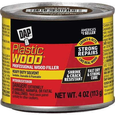 DAP Plastic Wood 4 Oz. Walnut Solvent  Wood Filler 7079821434 DAP Plastic Wood