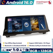 8-Core Android 16 Car Stereo Sat Nav 128GB Wifi CarPlay BMW 5 Series F10 F11 CIC