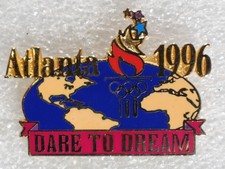 Atlanta 1996 Olympic Games Pinback Button Dare To Dream 1996 pin