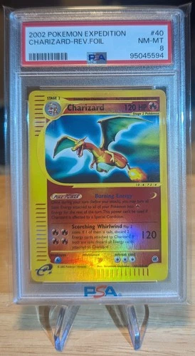 PSA 8 NM-MT Charizard 040/165 Expedition Base Set Reverse Holo