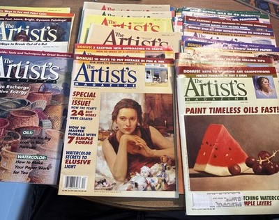 The Artists Magazine 1994-1996- 21 Issues In Total vintage art magazines