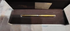 ST DUPONT STERLING 925 & GOLD PLATED BALL POINT PEN FRANCE MADE