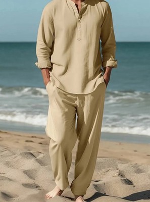 Men's Outfit 2 Piece Set Shirt & Pants Suit PLUS SIZE BIG 6XL
