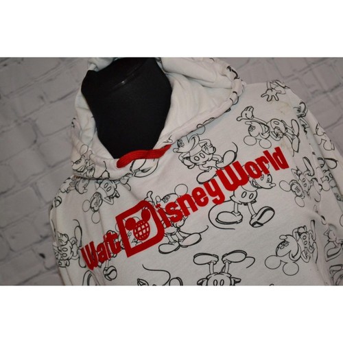 41319 Walt Disney World Sudadera con Capucha Pullover Mickey Mouse Blanco Talla Mediana Para Mujer - Imagen 2 de 7