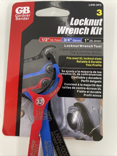 GB LNW-3PC Chiave dado di bloccaggio SET 3 PEZZI scatole di uscita condotto elettrico e raccordi - Foto 2 di 5