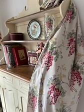 Laura Ashley Curtains Wisteria Cranberry Cream Moss Country W320 cm x L178 cm