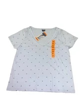 NWT Womens Splendid Purple Star V Neck Tee Size XXL