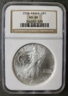 2000 $1 American Silver Eagle Dollar NGC MS69
