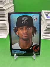 2022 Topps Heritage EDWARD CABRERA Rookie BLACK REFRACTOR #657  /73 Marlins